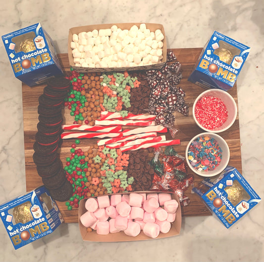 overhead shot showing off the dessert bar