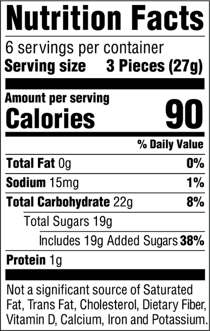 nutrition label