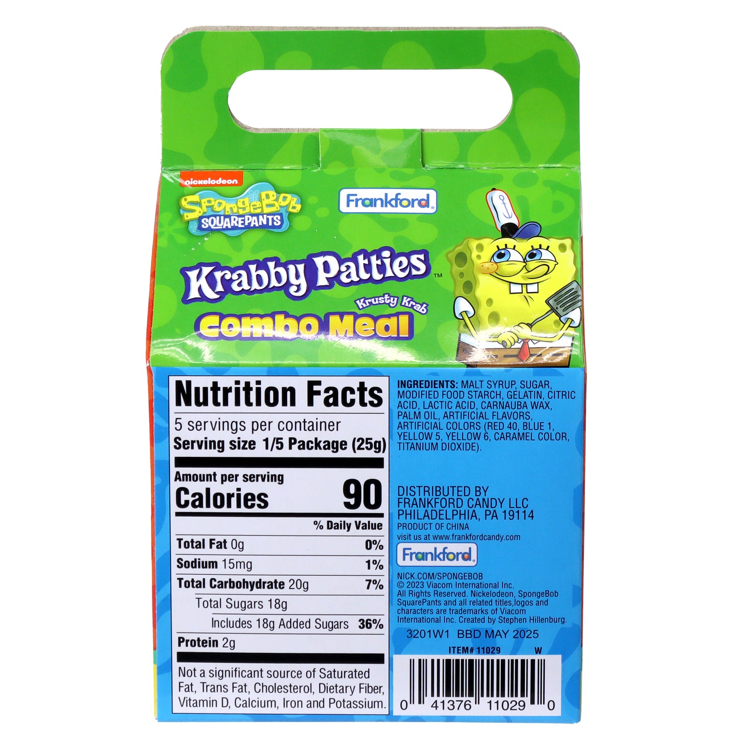 SpongeBob SquarePants Krabby Patties Gummy Candy Combo Meal