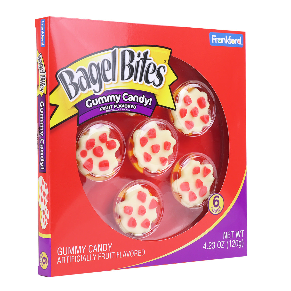 Box with individual gummies shaped like a mini pizza box