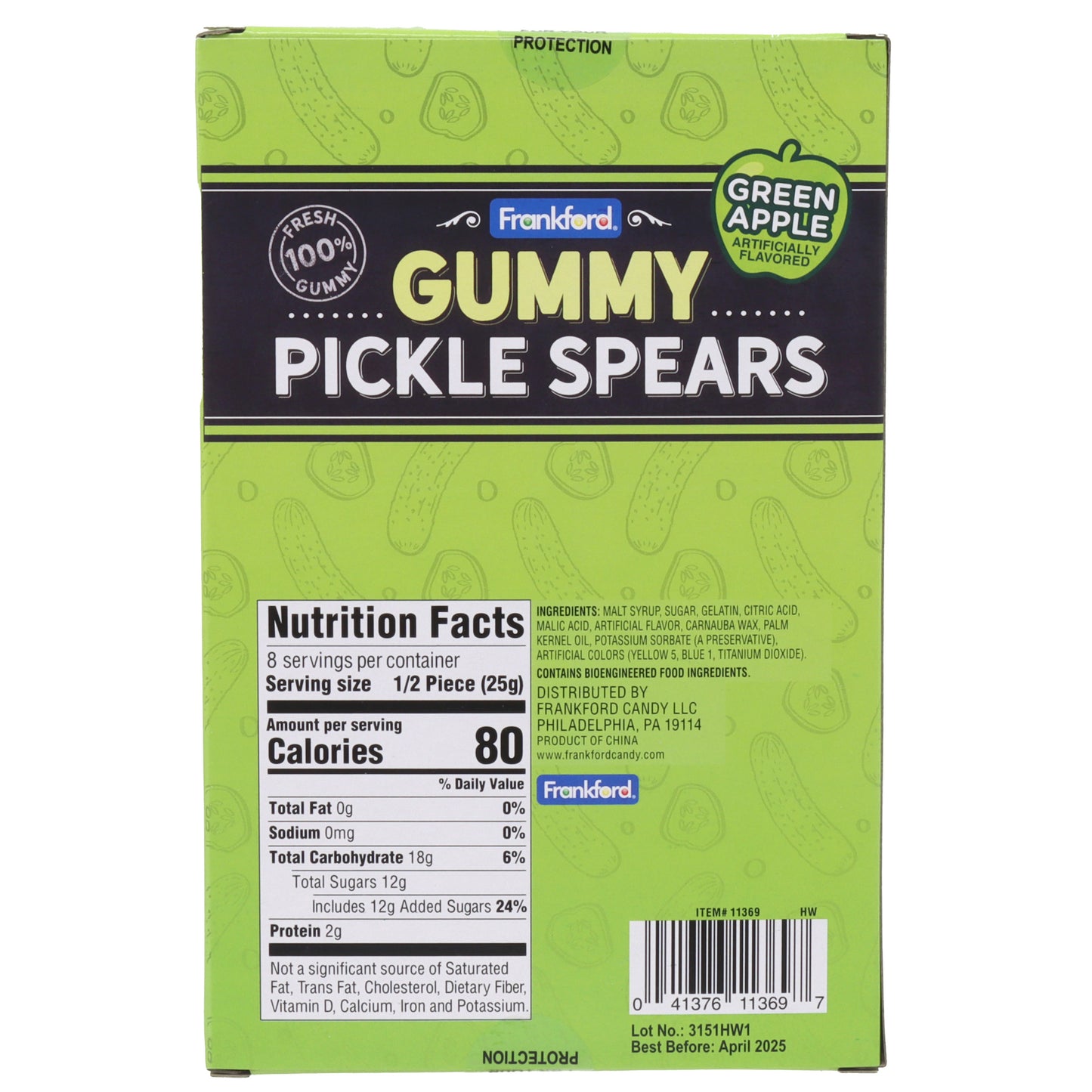 Frankford Giant Gummy Pickle Spears