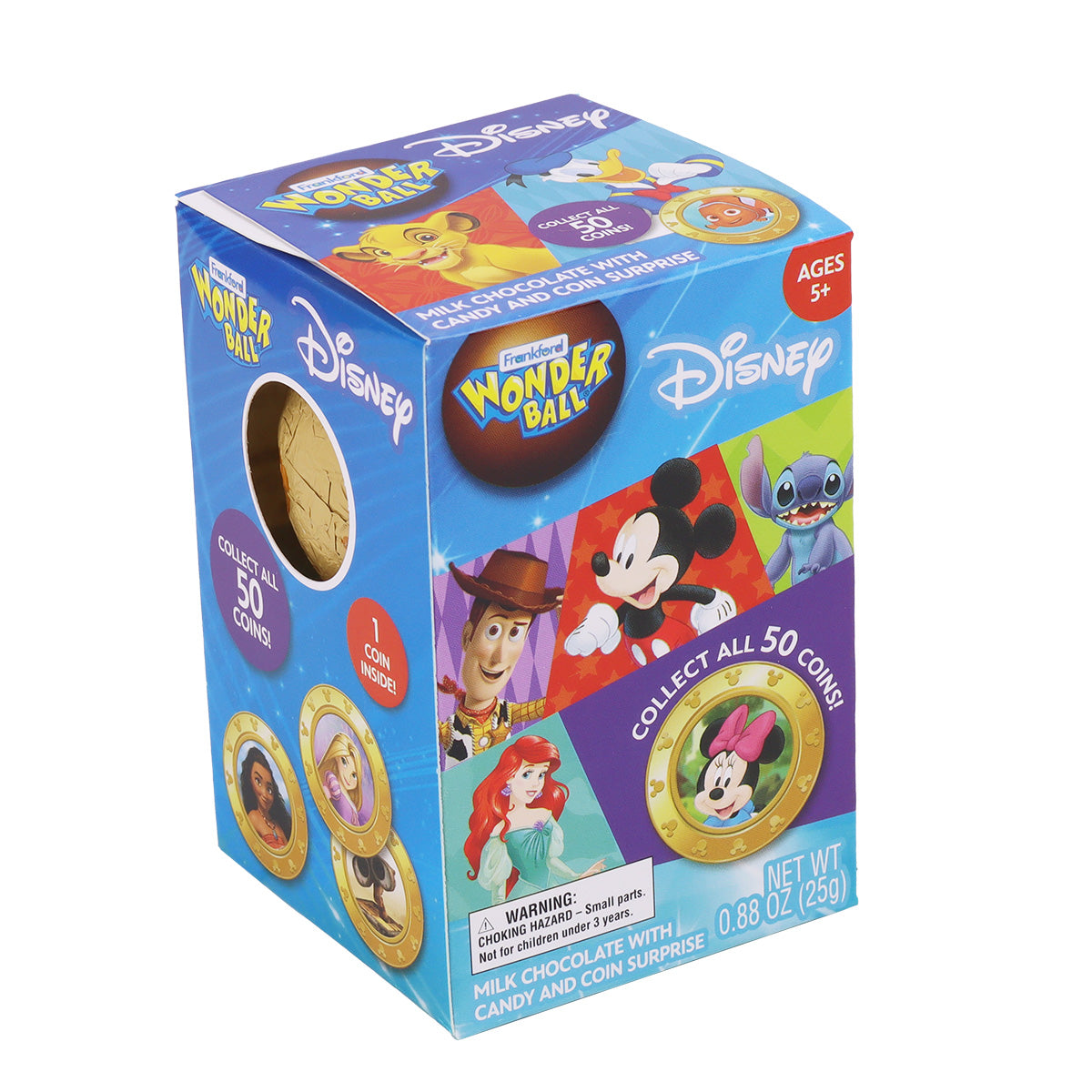 Box containing wonder ball with Disney characters on the box 