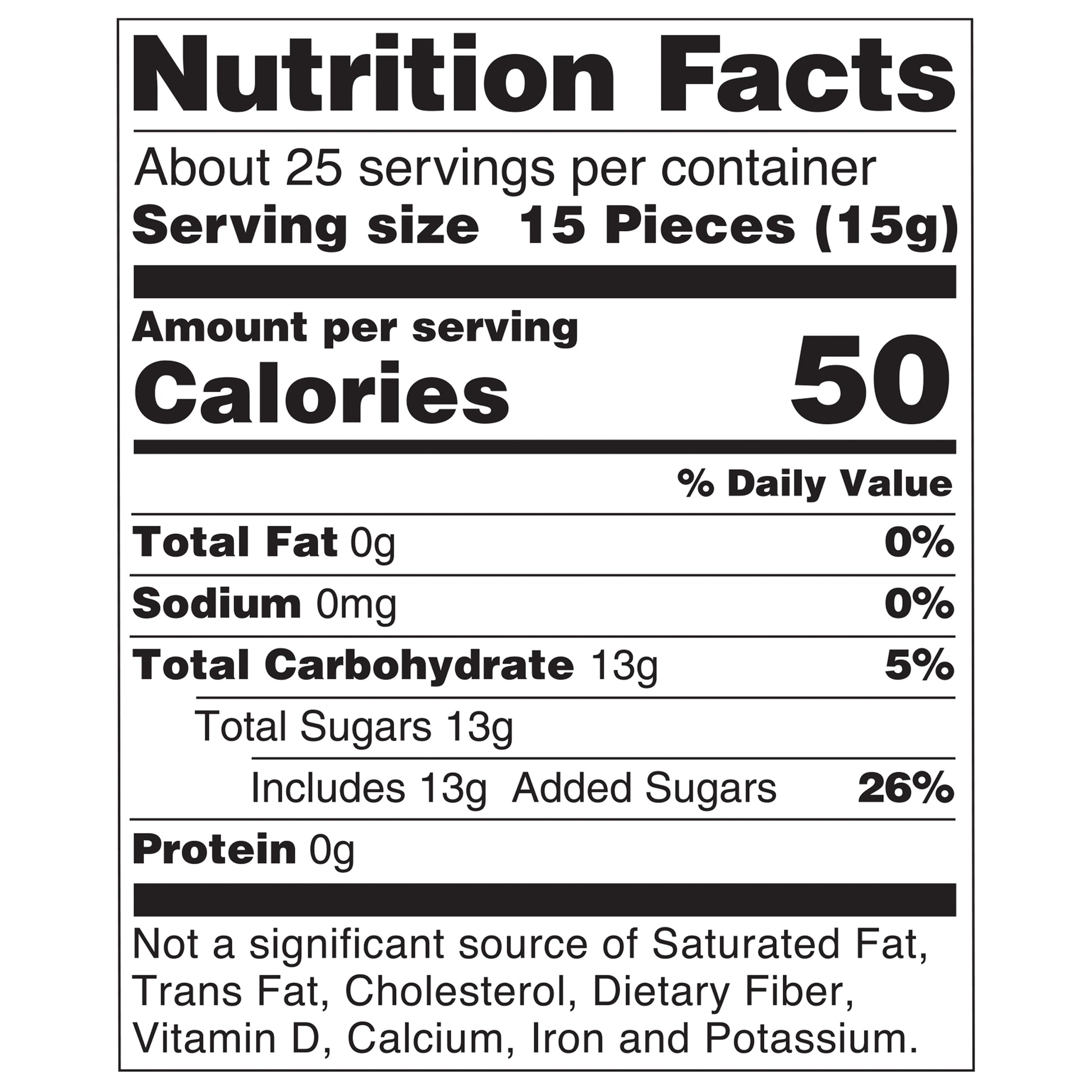 nutrition label