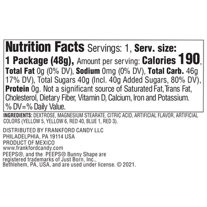 nutrition facts