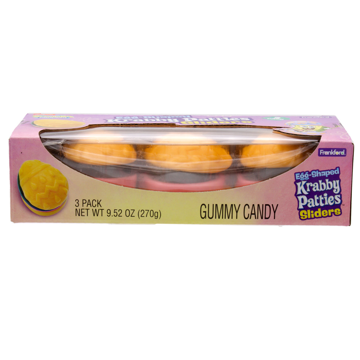 Krabby Patties Egg Shaped Slider 3pk Box-1pk