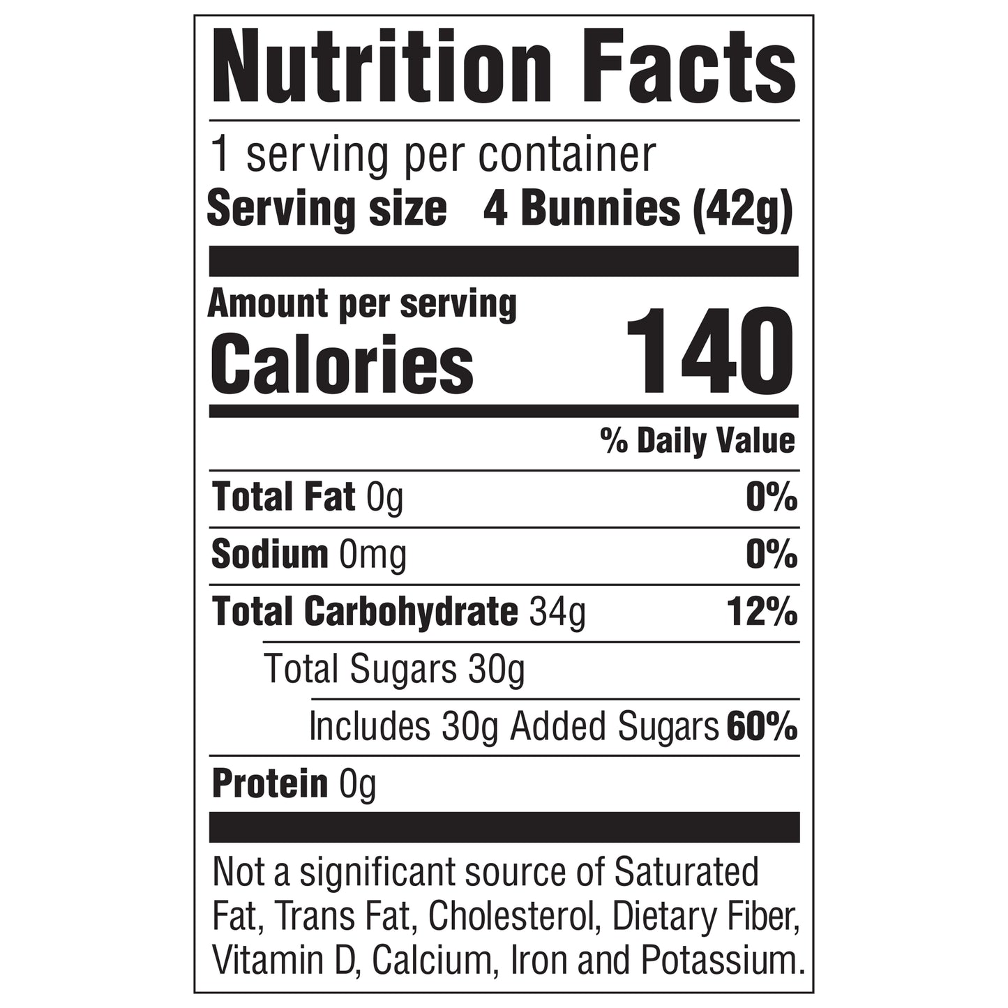 nutrition label