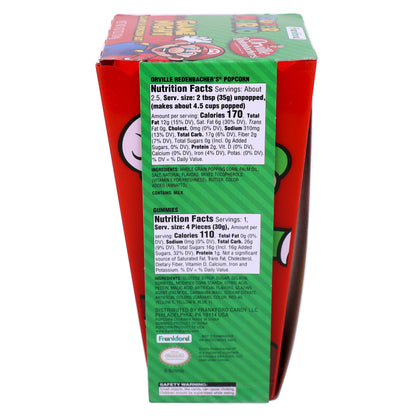 Side of box with Nutrition Facts and Ingredients 