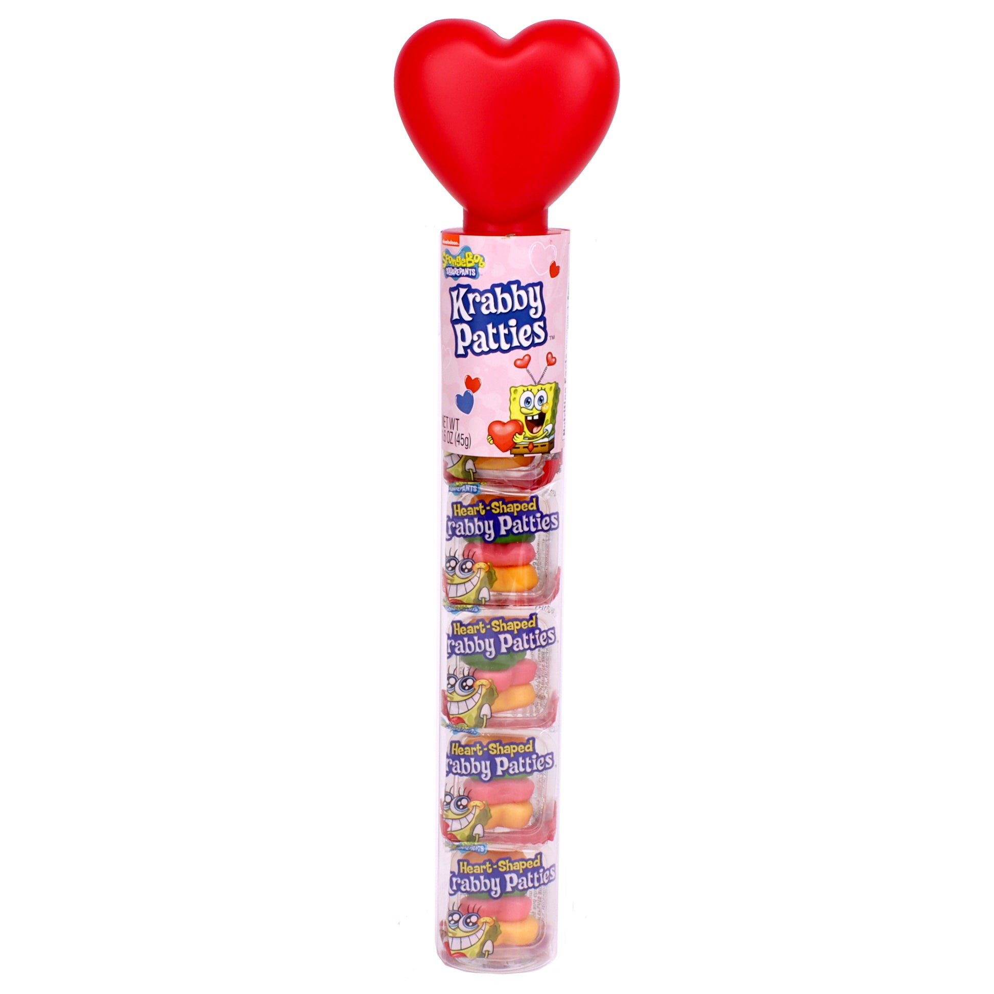 Front of individual valentines tube topper 