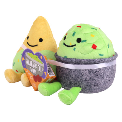 chips and guac plush and gummy heart box tilted to the right 