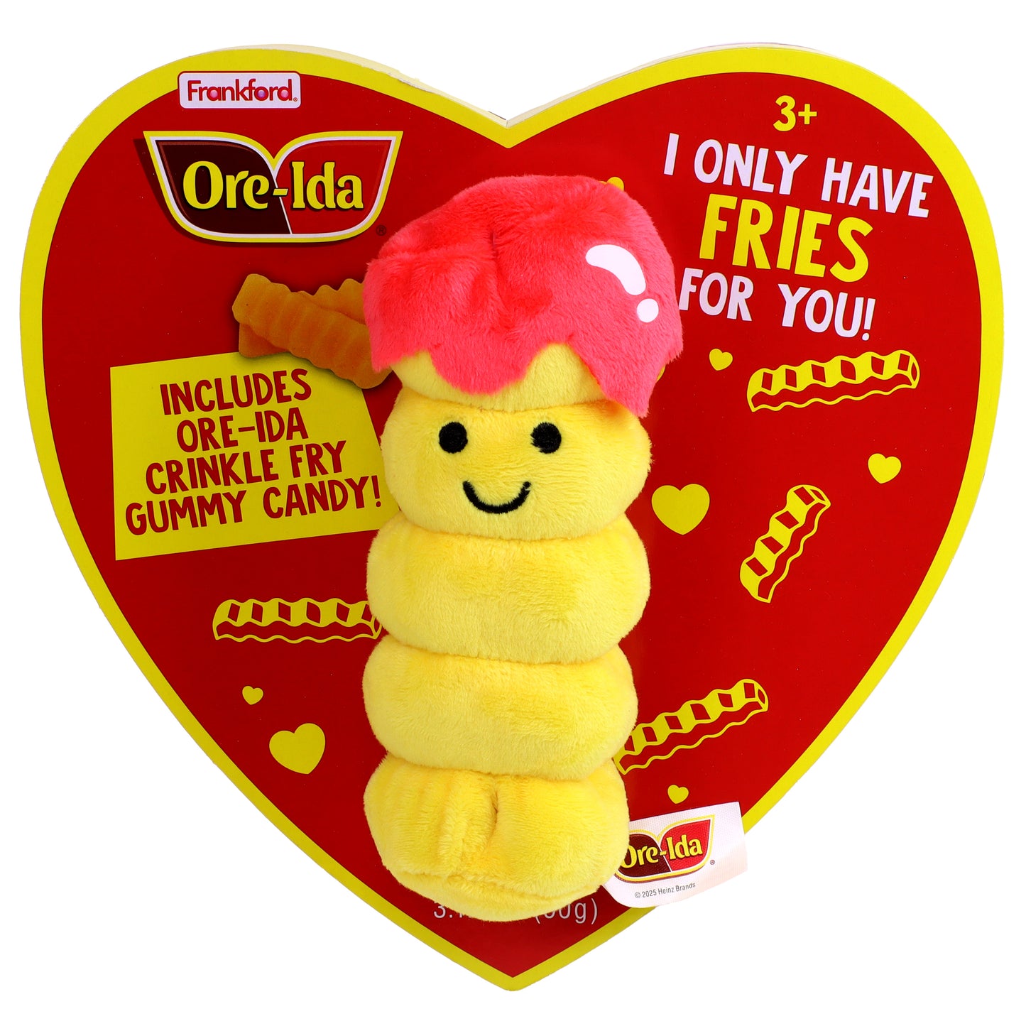 Front of crinkle fries heart box 