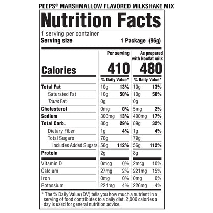 nutrition label