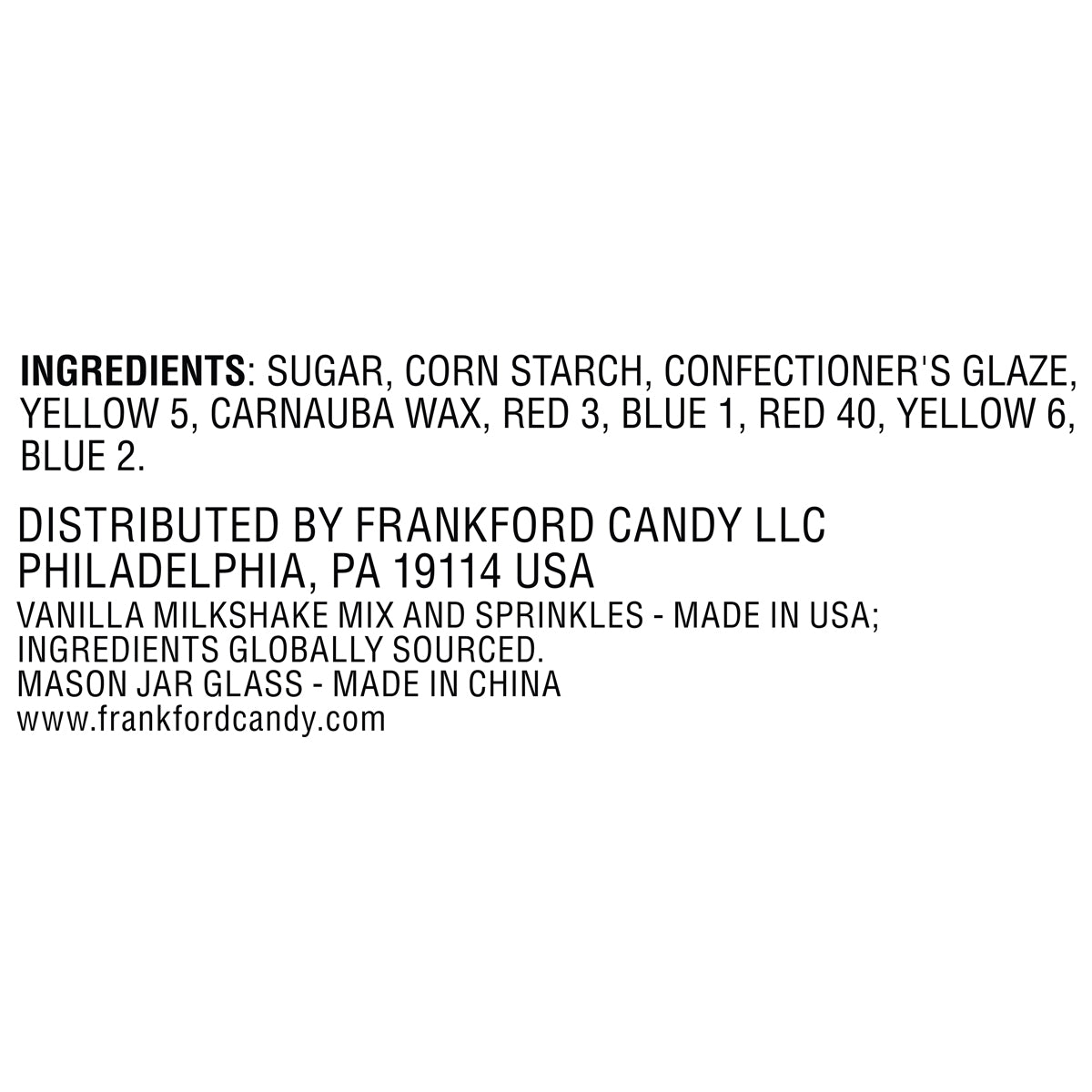 ingredients list