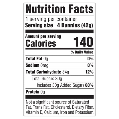 nutrition label