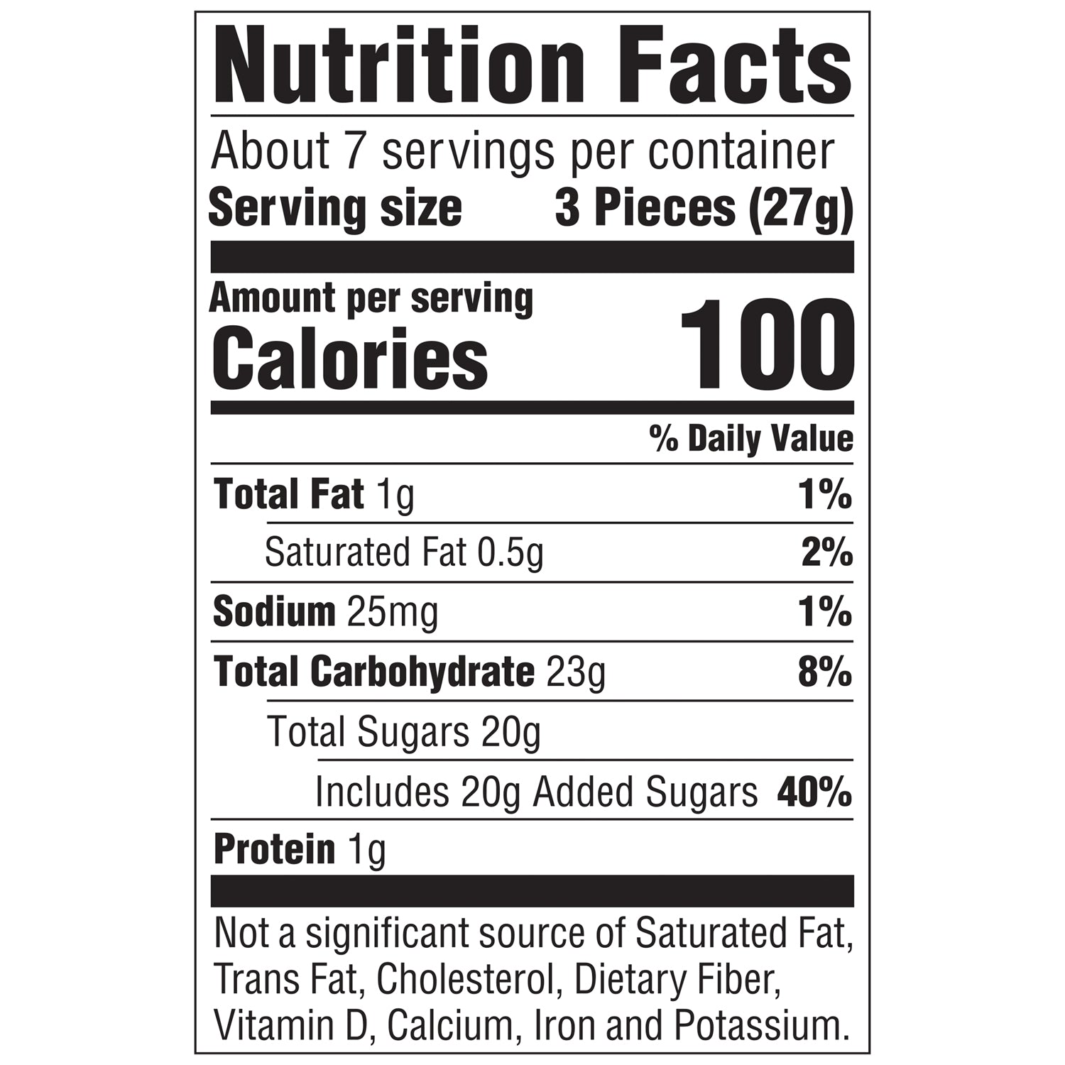 nutrition facts