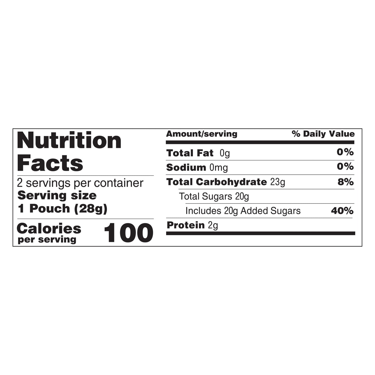 Nutrition facts